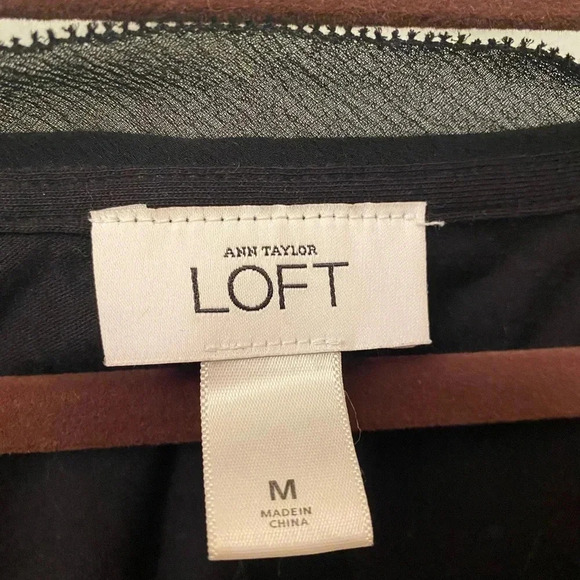 Loft black sequin scoop neck tank top sleeveless medium - Picture 5 of 14